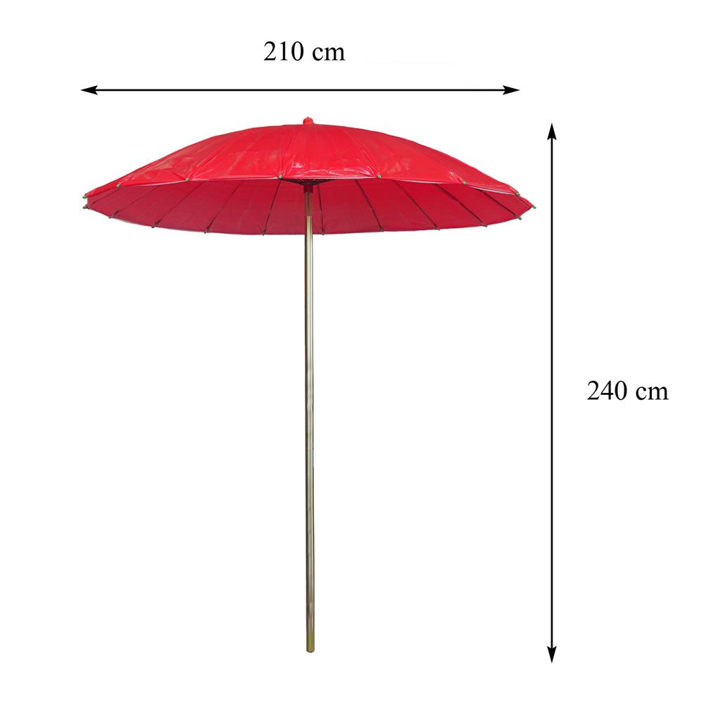 ร่มสนาม SPRING AM001 42X18 นิ้ว สีแดง