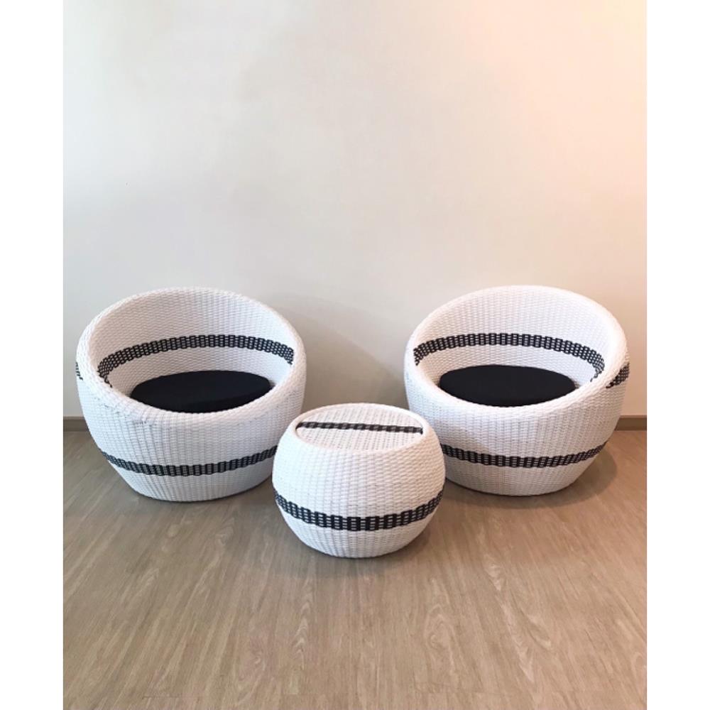 ชุดสนาม 2 ที่นั่ง IVY LV010 BUBBLE LIVING สีขาว