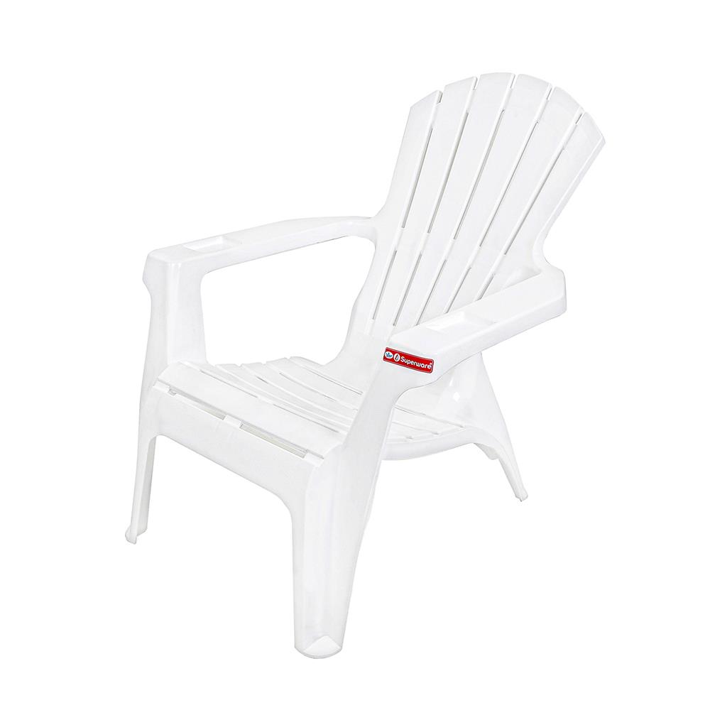 เก้าอี้พลาสติกเอนนอน SUPERWARE CH-66 สีขาว