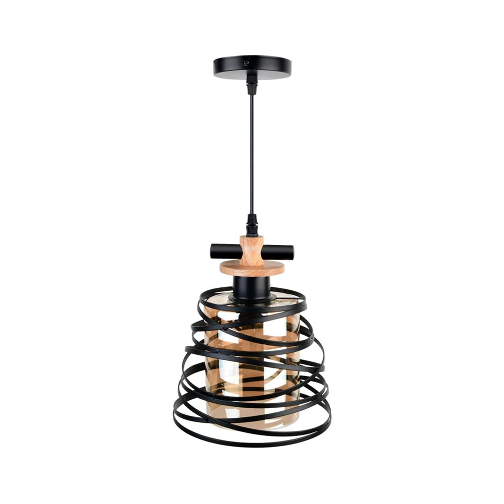 ไฟช่อ LUMAX MDL 01-02928 สีดำ/ชา/น้ำตาล 1 หัว