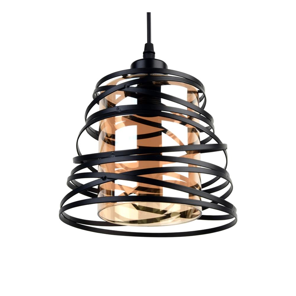 ไฟช่อ LUMAX MDL 01-02928 สีดำ/ชา/น้ำตาล 1 หัว