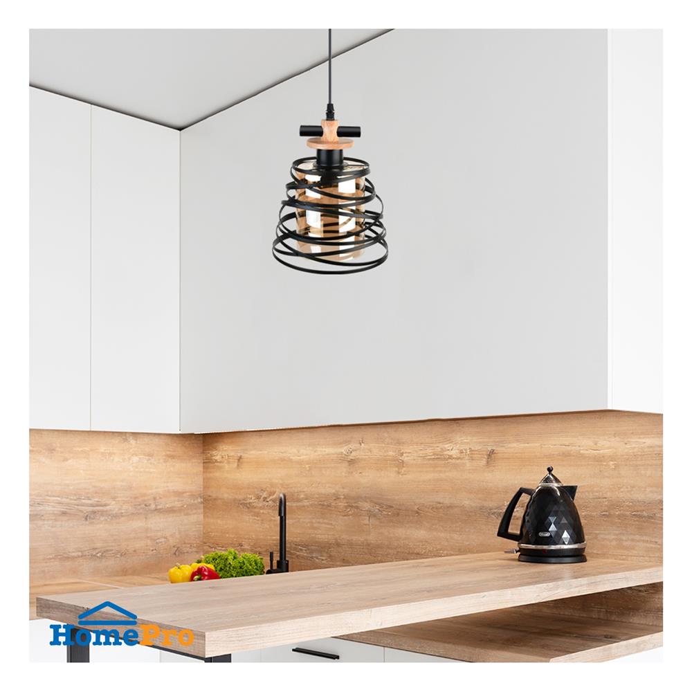 ไฟช่อ LUMAX MDL 01-02928 สีดำ/ชา/น้ำตาล 1 หัว