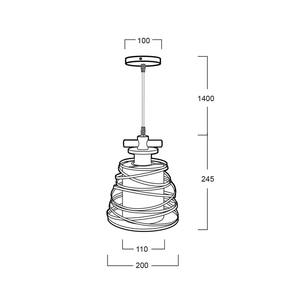 ไฟช่อ LUMAX MDL 01-02928 สีดำ/ชา/น้ำตาล 1 หัว