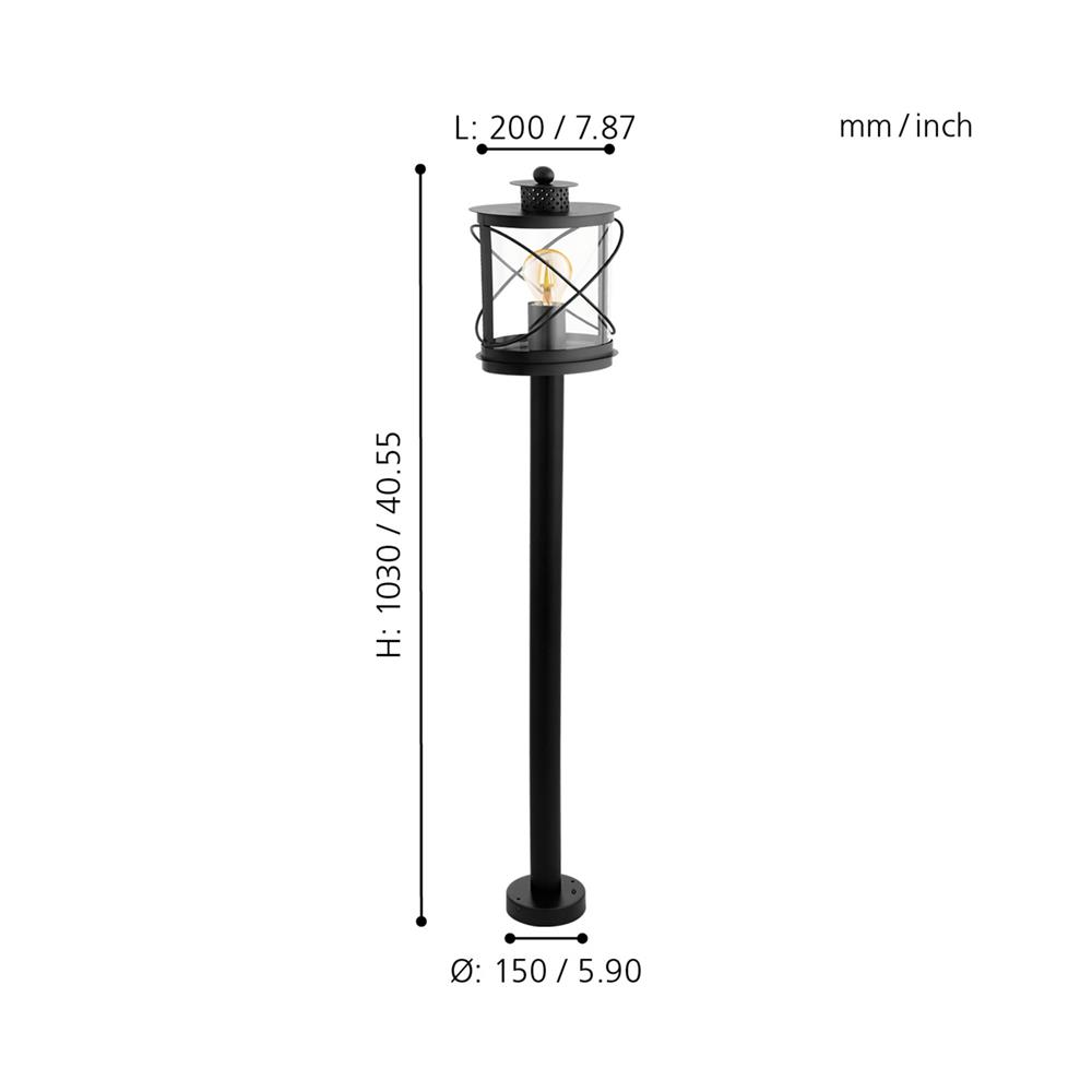 ไฟทางเดิน EGLO HILBURN 94844 สีดำ