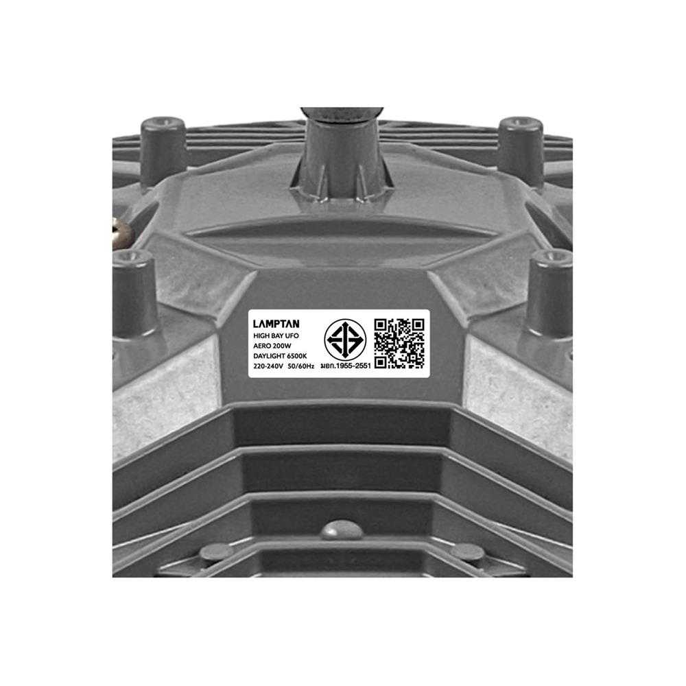 โคมไฮเบย์ LAMPTAN LED HIGH BAY UFO AERO 200 วัตต์ DAYLIGHT สีเทา