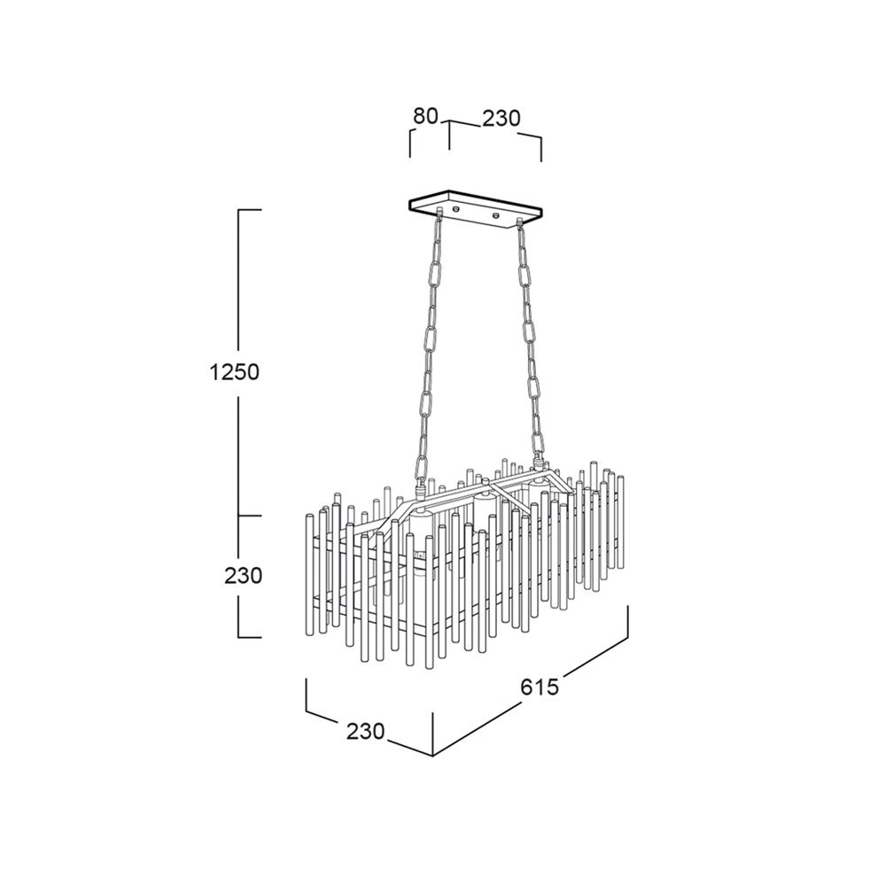 ไฟช่อ LUMAX MD 01-02930 สีดำ 3 หัว