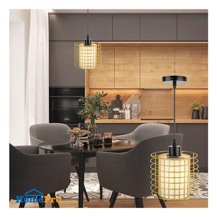 ไฟช่อ LUMAX 01-02924 สีน้ำตาล/ทอง 1 หัว_2