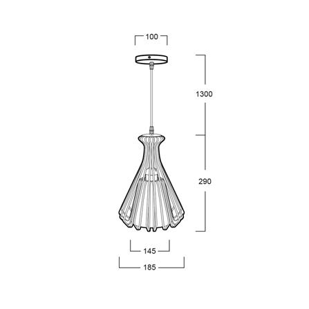 ไฟช่อ LUMAX MDL 01-02926 สีดำ/น้ำตาล 1 หัว_4