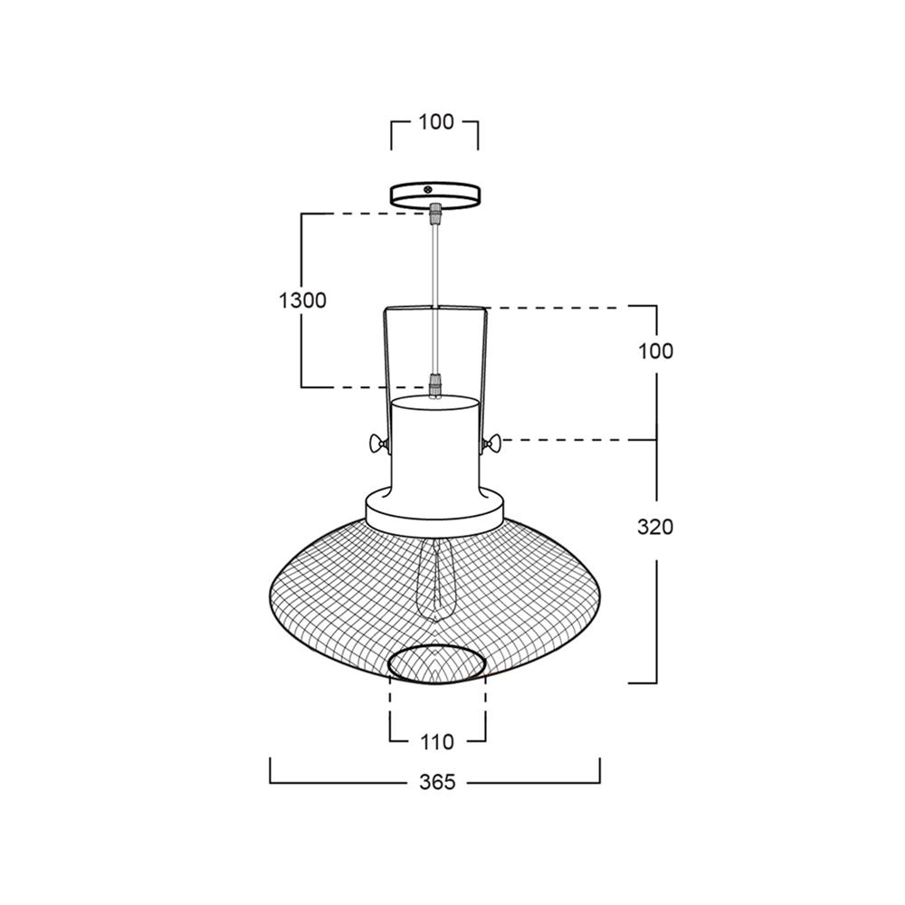 ไฟช่อ LUMAX MDL 01-02921 สีดำ 1 หัว