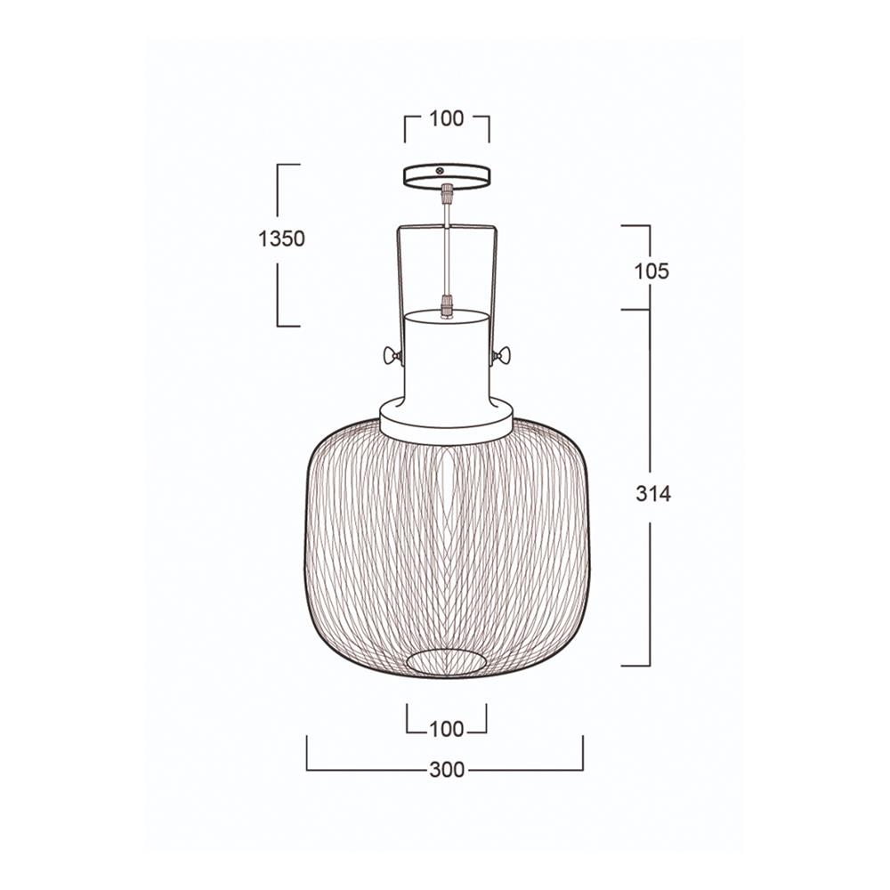 ไฟช่อ LUMAX MDL 01-02922 สีดำ 1 หัว