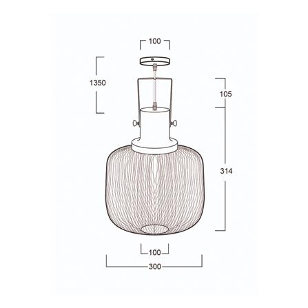 ไฟช่อ LUMAX MDL 01-02922 สีดำ 1 หัว_4