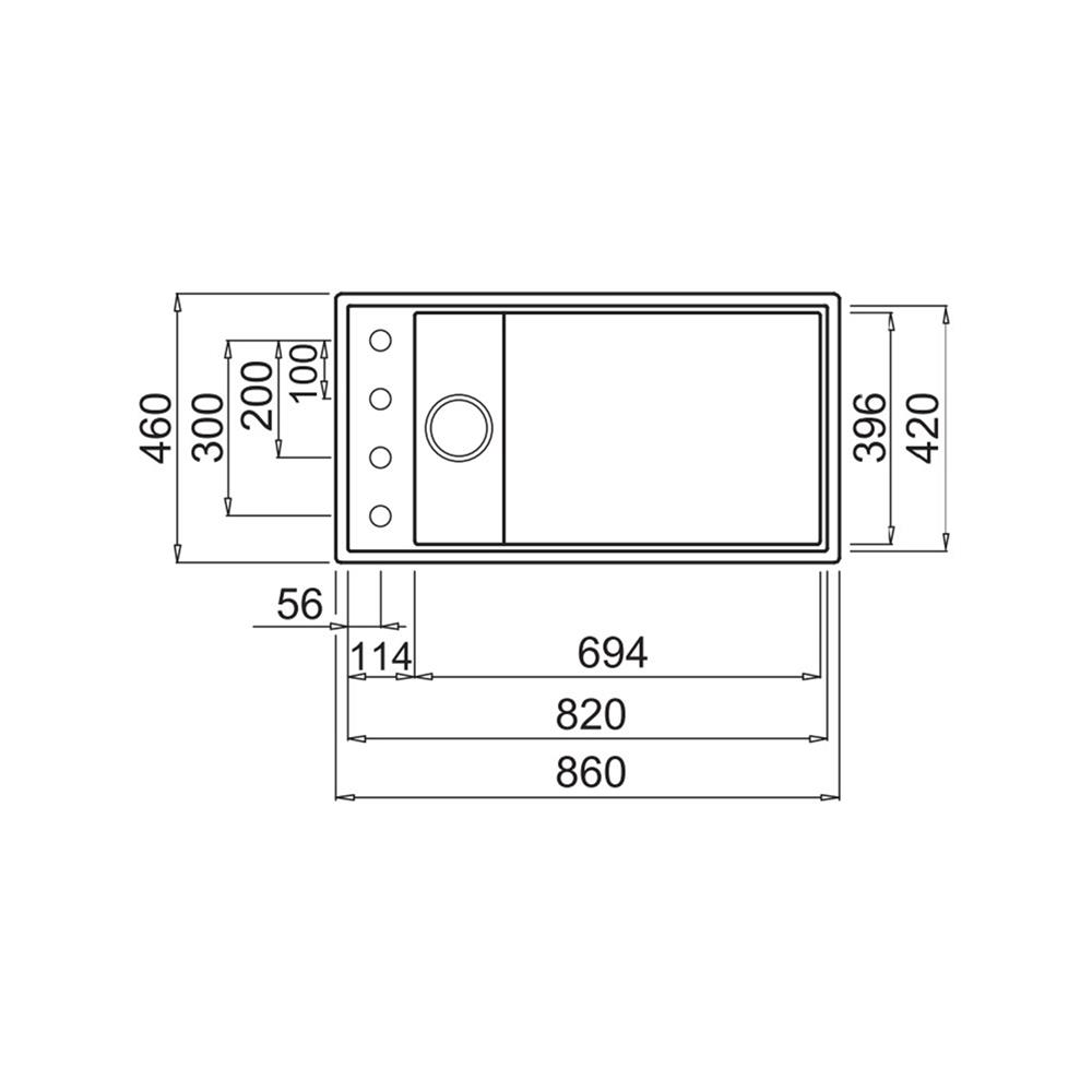 ซิงค์ฝัง 1 หลุม METRIX DIALOGO-ST-K86 สีดำ