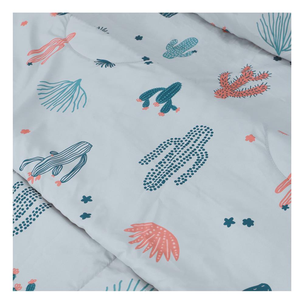 ชุดผ้าปูที่นอน 6 ฟุต 6 ชิ้น ME LIVING CACTUS สีเทา