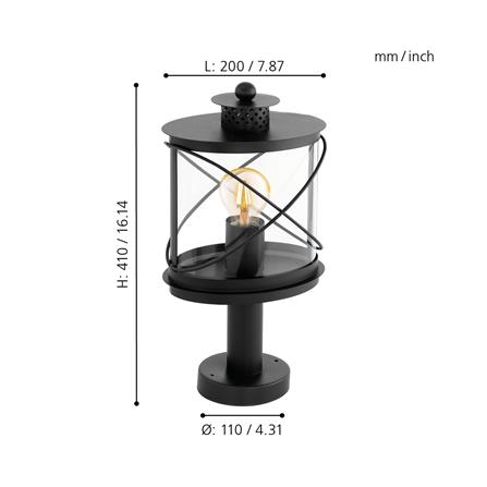โคมไฟหัวเสา EGLO HILBURN 94864 สีดำ_1