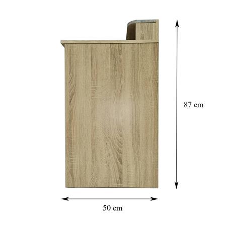 โต๊ะทำงาน ME LIVING 90 ซม. สี SOLID OAK/MARBLE GREY_5