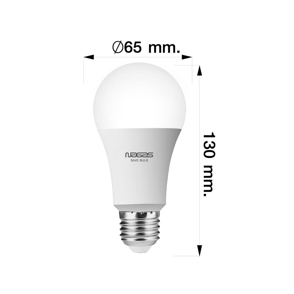 หลอด LED NAGAS SAVE BULB 13 วัตต์ DAYLIGHT E27 แพ็ก 4 ชิ้น