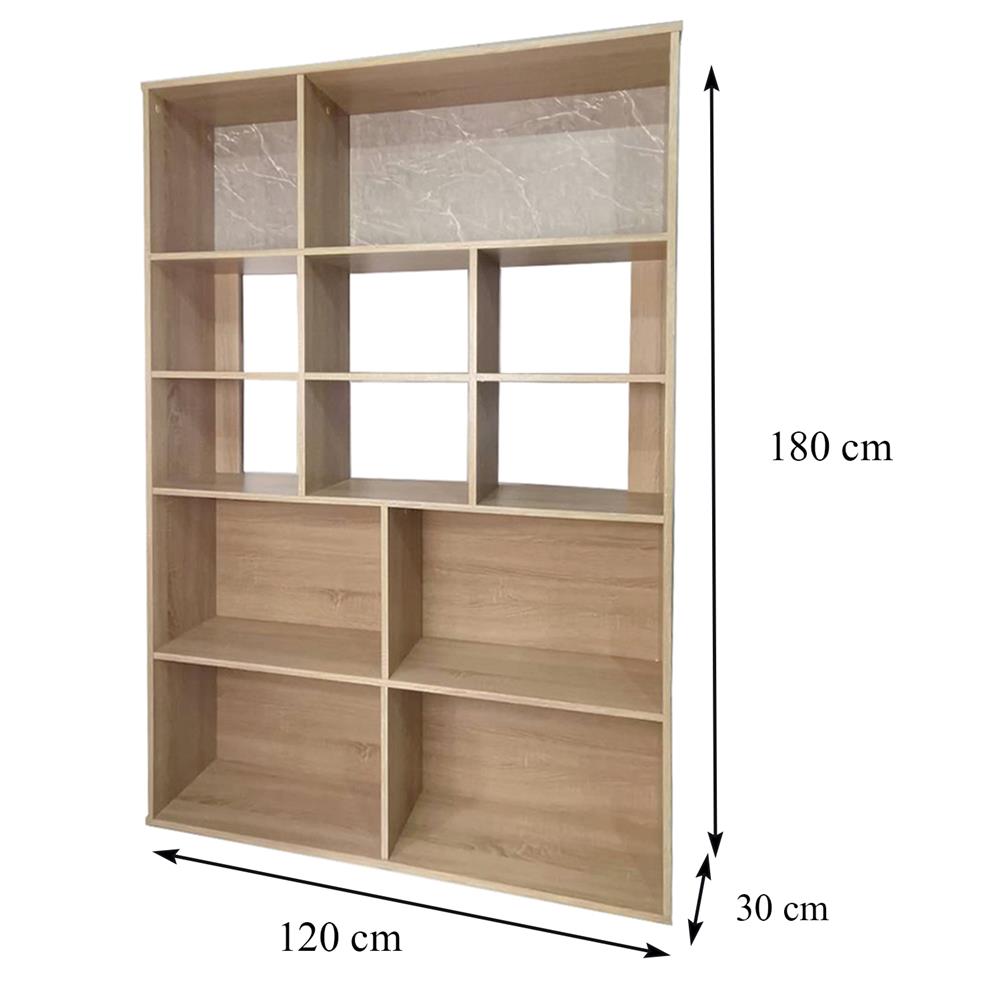 ชั้นวางของ 5 ชั้น ME LIVING สี SOLID OAK/MARBLE GREY