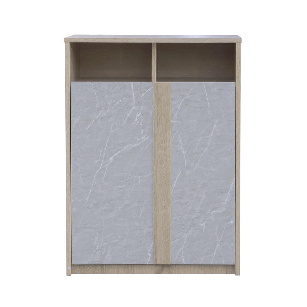 ตู้วางรองเท้า 12-15 คู่ ME LIVING สี SOLID OAK/MARBLE GREY