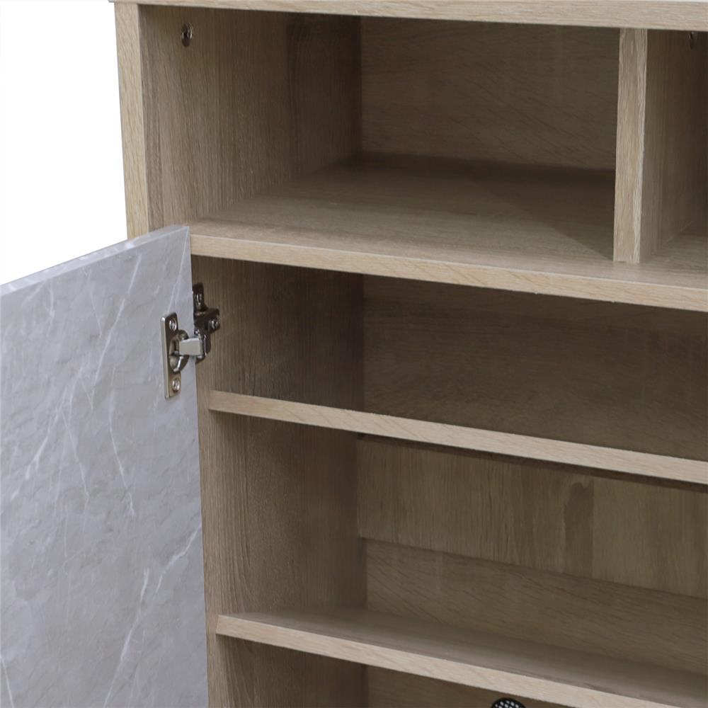 ตู้วางรองเท้า 12-15 คู่ ME LIVING สี SOLID OAK/MARBLE GREY