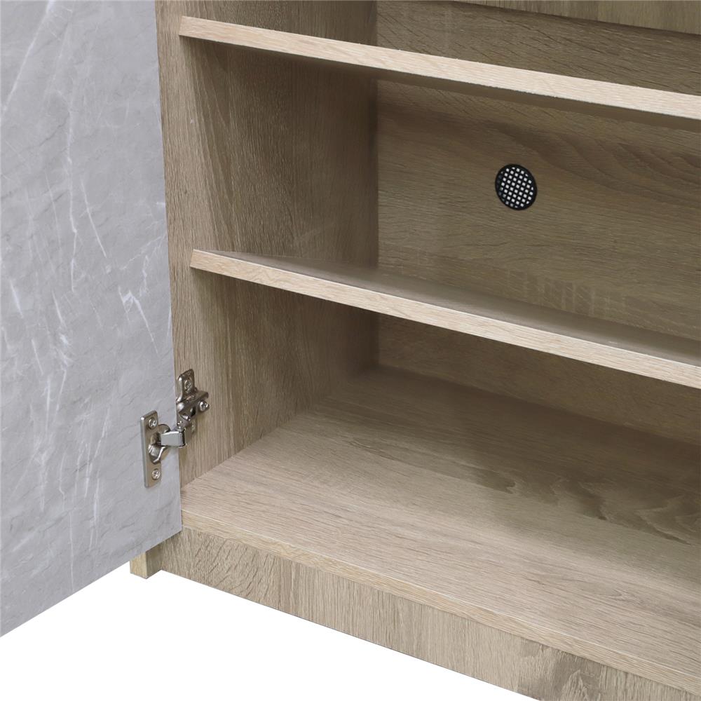 ตู้วางรองเท้า 12-15 คู่ ME LIVING สี SOLID OAK/MARBLE GREY