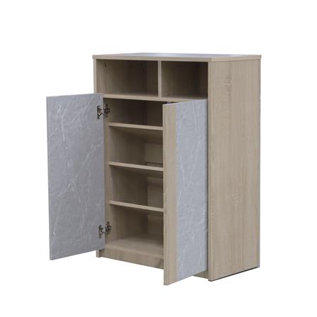 ตู้วางรองเท้า 12-15 คู่ ME LIVING สี SOLID OAK/MARBLE GREY_2