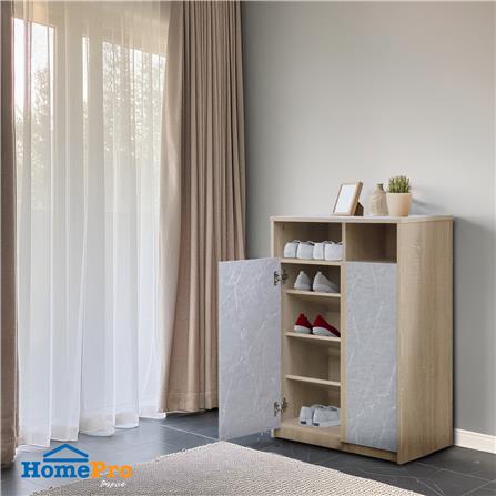 ตู้วางรองเท้า 12-15 คู่ ME LIVING สี SOLID OAK/MARBLE GREY_6