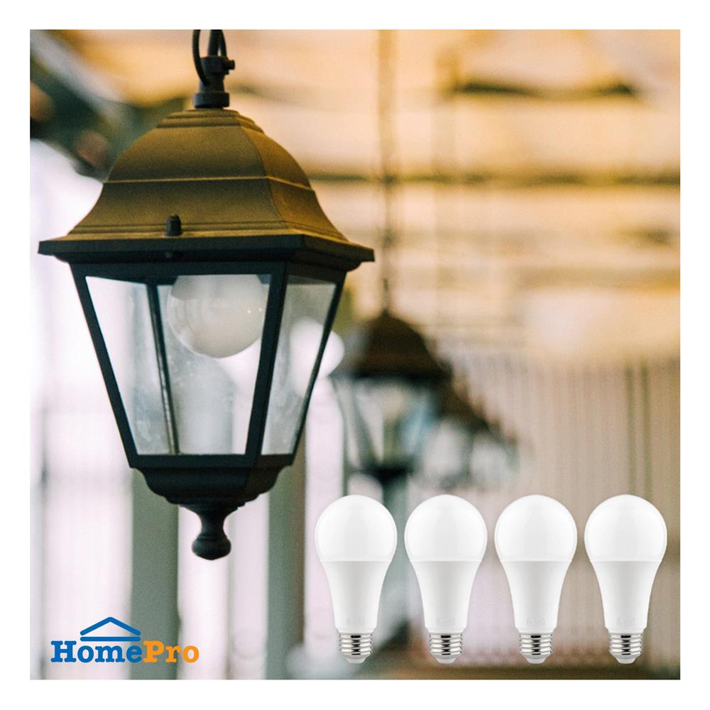 หลอด LED L&E A60 BULB 18 วัตต์ WARM WHITE E27 แพ็ก 4 ชิ้น