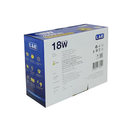 หลอด LED L&E A60 BULB 18 วัตต์ WARM WHITE E27 แพ็ก 4 ชิ้น_2