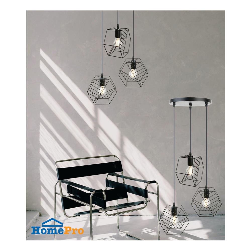 ไฟช่อ LUMAX 01-02936 สีดำ 3 หัว