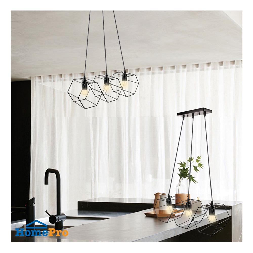 ไฟช่อ LUMAX 01-02934 สีดำ 3 หัว