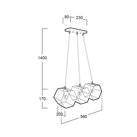 ไฟช่อ LUMAX 01-02934 สีดำ 3 หัว_3