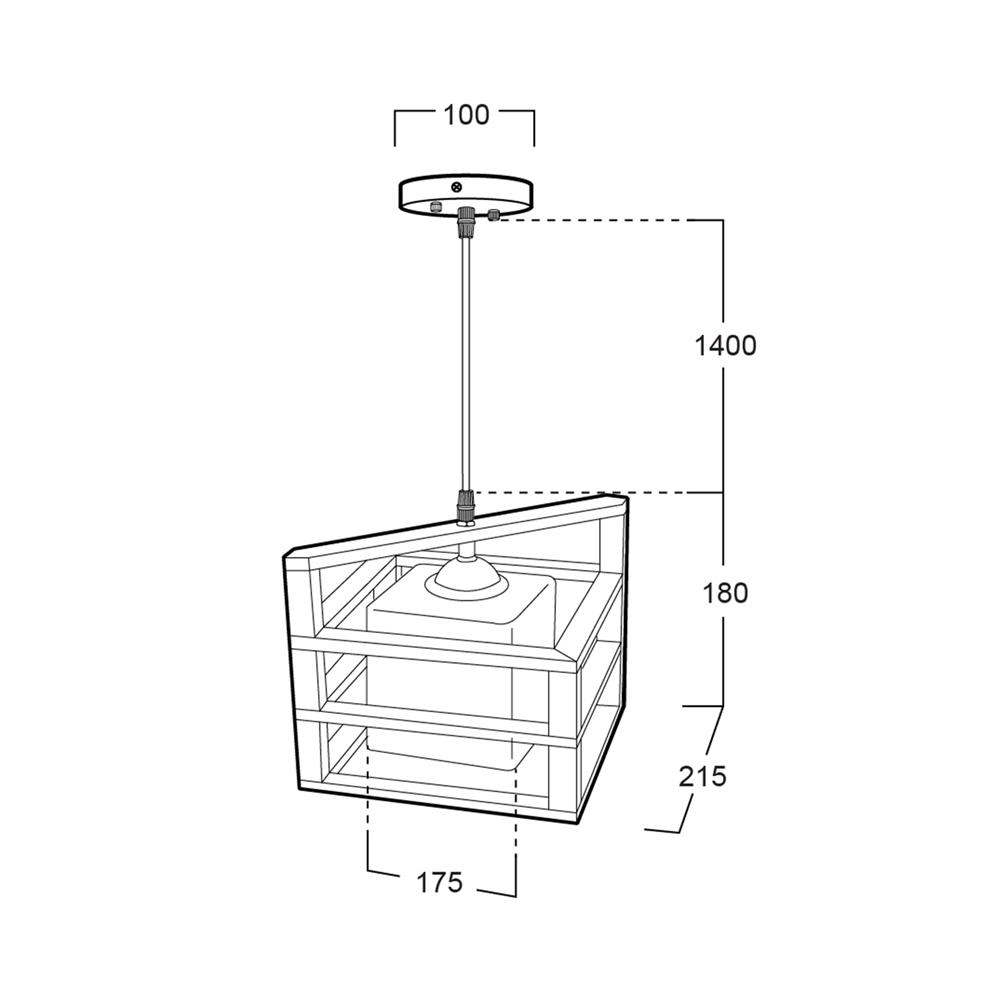 ไฟช่อ LUMAX 01-02932 สีน้ำตาล/ขาว 1 หัว