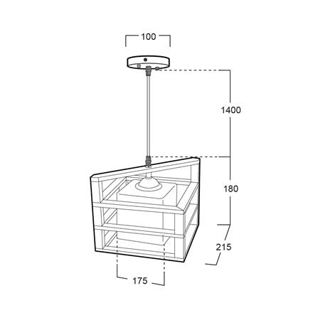 ไฟช่อ LUMAX 01-02932 สีน้ำตาล/ขาว 1 หัว_4