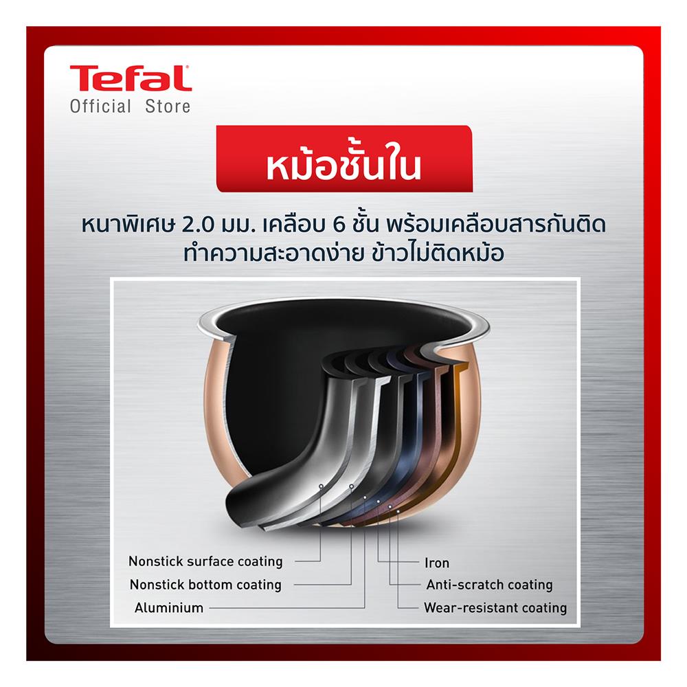 หม้อหุงข้าว DIGITAL TEFAL RK818A66 1.8 ลิตร
