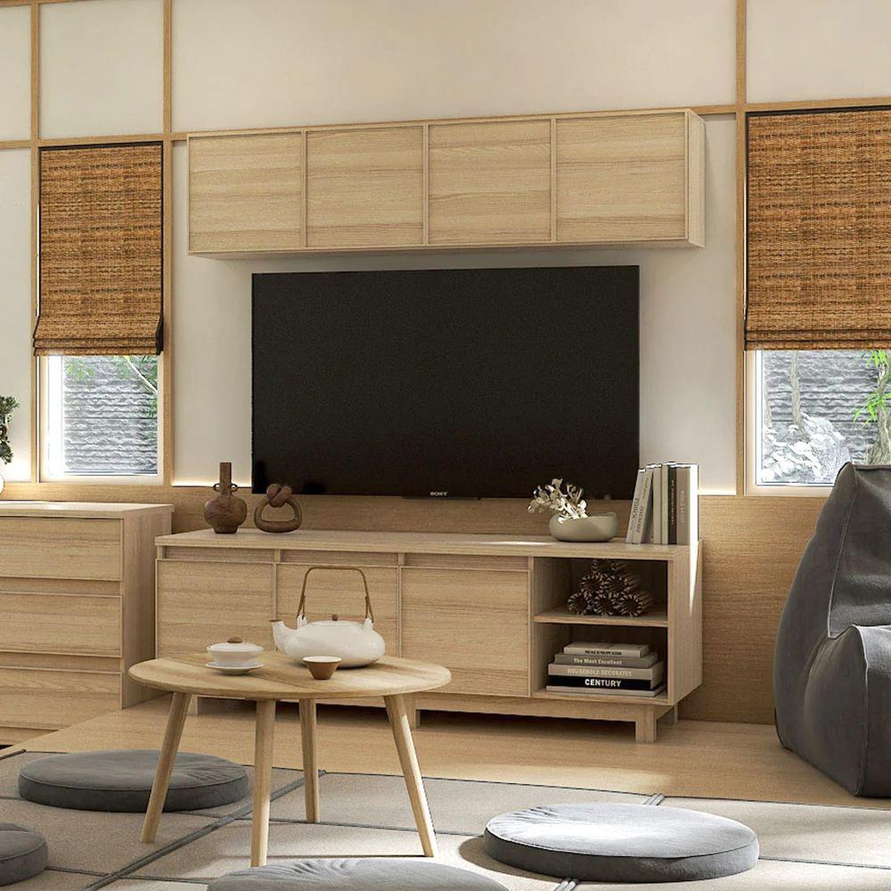 ชุดตู้วางทีวี KONCEPT HAKONE 160 ซม. สีไม้อ่อน