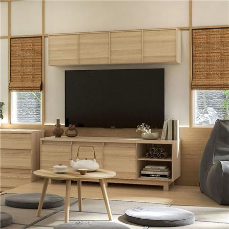 ชุดตู้วางทีวี KONCEPT HAKONE 160 ซม. สีไม้อ่อน_1