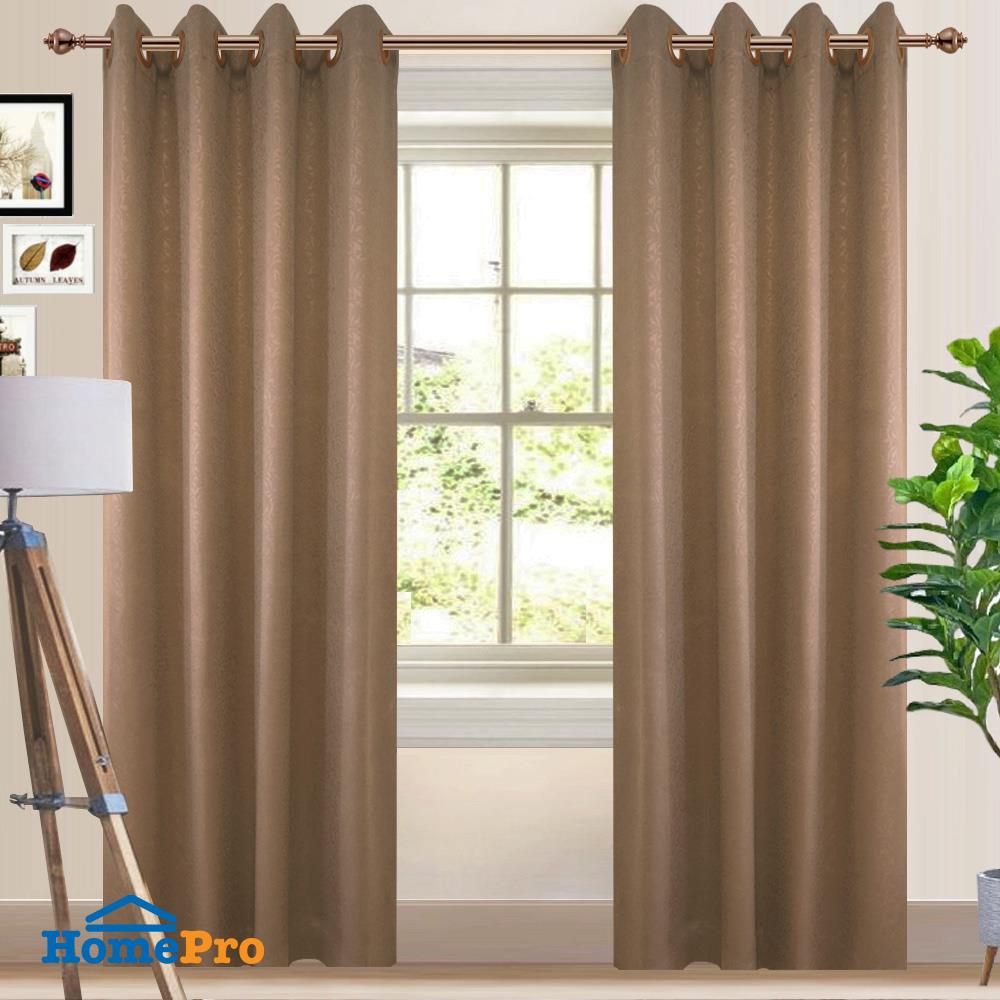 ผ้าม่าน EYELET HOME LIVING STYLE PROTEA UV 140X220 ซม. สีน้ำตาล
