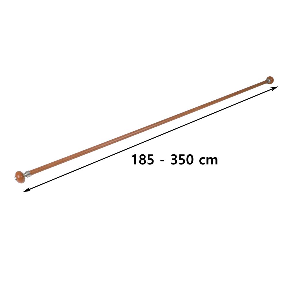 รางอะลูมิเนียม HOME LIVING STYLE MOON ยืดหด 185-350 ซม. สีน้ำตาล