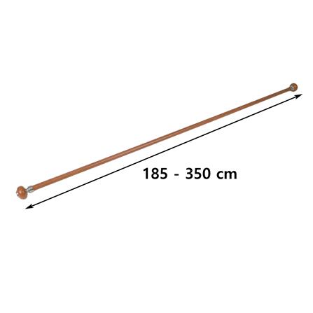 รางอะลูมิเนียม HOME LIVING STYLE MOON ยืดหด 185-350 ซม. สีน้ำตาล_4