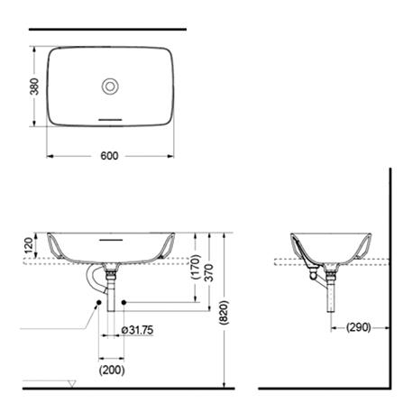 อ่างล้างหน้า TOTO PJS06-MW สีขาว_1