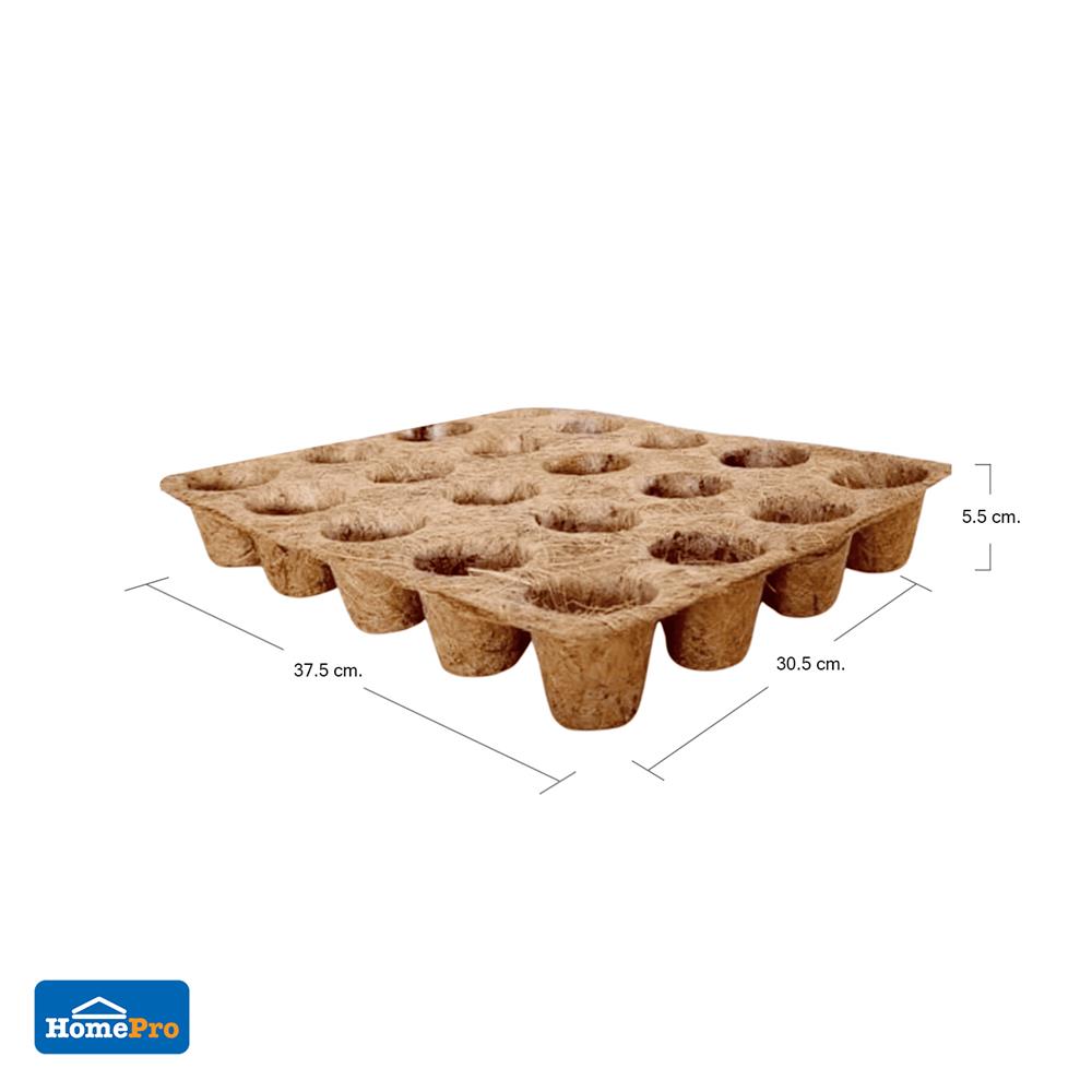 ถาดเพาะชำใยมะพร้าว SPRING 20 หลุม สีน้ำตาล