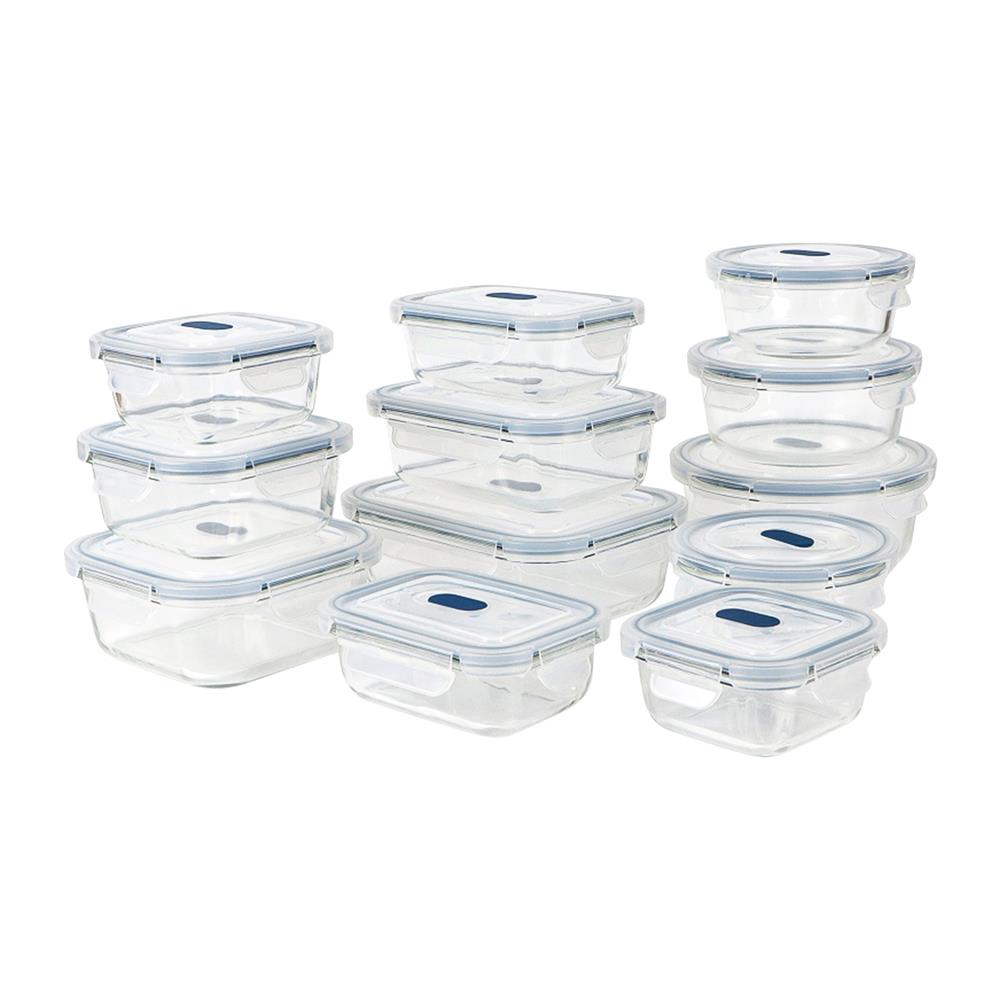 ชุดกล่องอาหาร SUPER LOCK 6412/24 24 ชิ้นรวมฝา