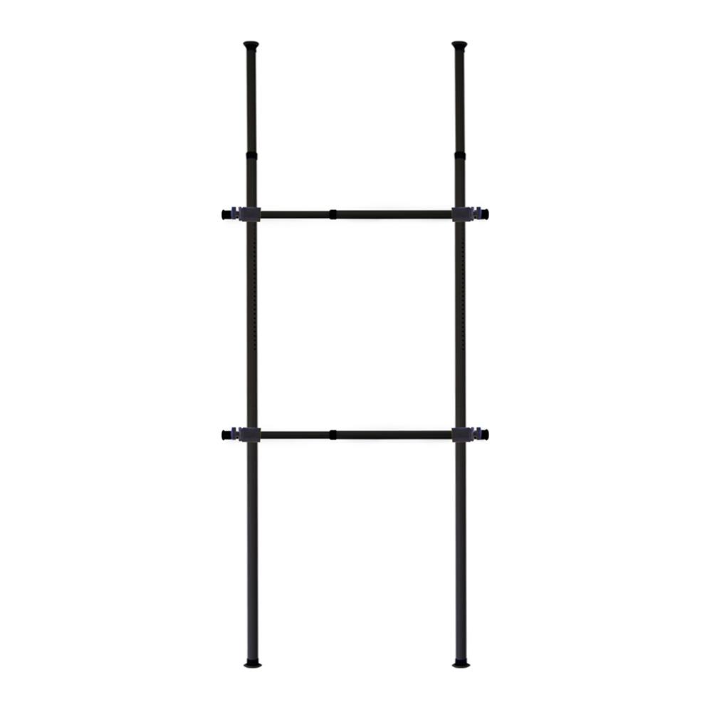 ราวแขวนผ้า 2 ราวแขวน TUGU R03B สีดำ