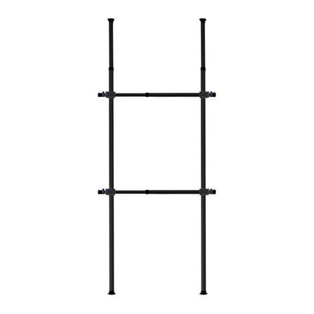 ราวแขวนผ้า 2 ราวแขวน TUGU R03B สีดำ