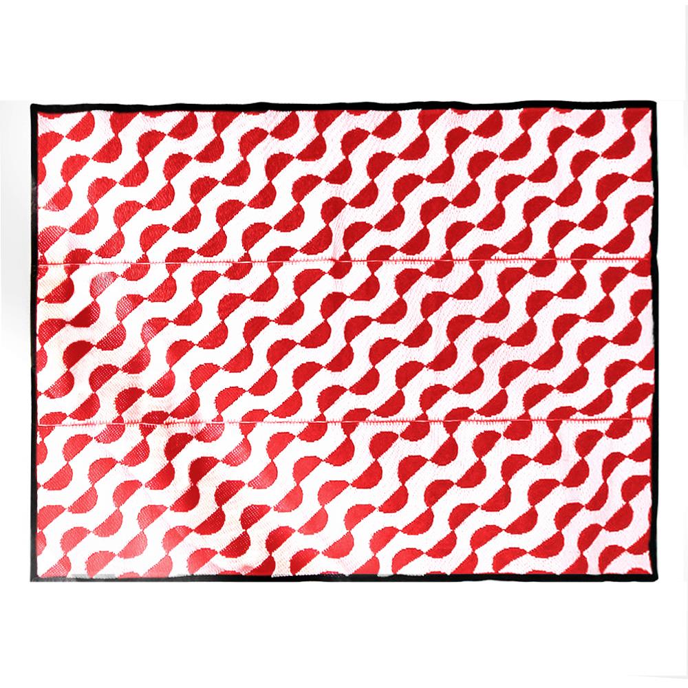เสื่อพกพา MAT-ER WAVE 150X200 ซม. สีแดง/ขาว