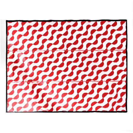 เสื่อพกพา MAT-ER WAVE 150X200 ซม. สีแดง/ขาว