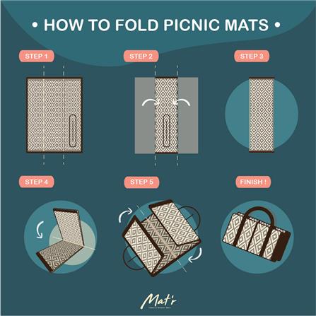 เสื่อพกพา MAT-ER WAVE 150X200 ซม. สีแดง/ขาว_4