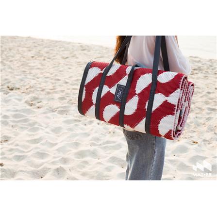 เสื่อพกพา MAT-ER WAVE 150X200 ซม. สีแดง/ขาว_3