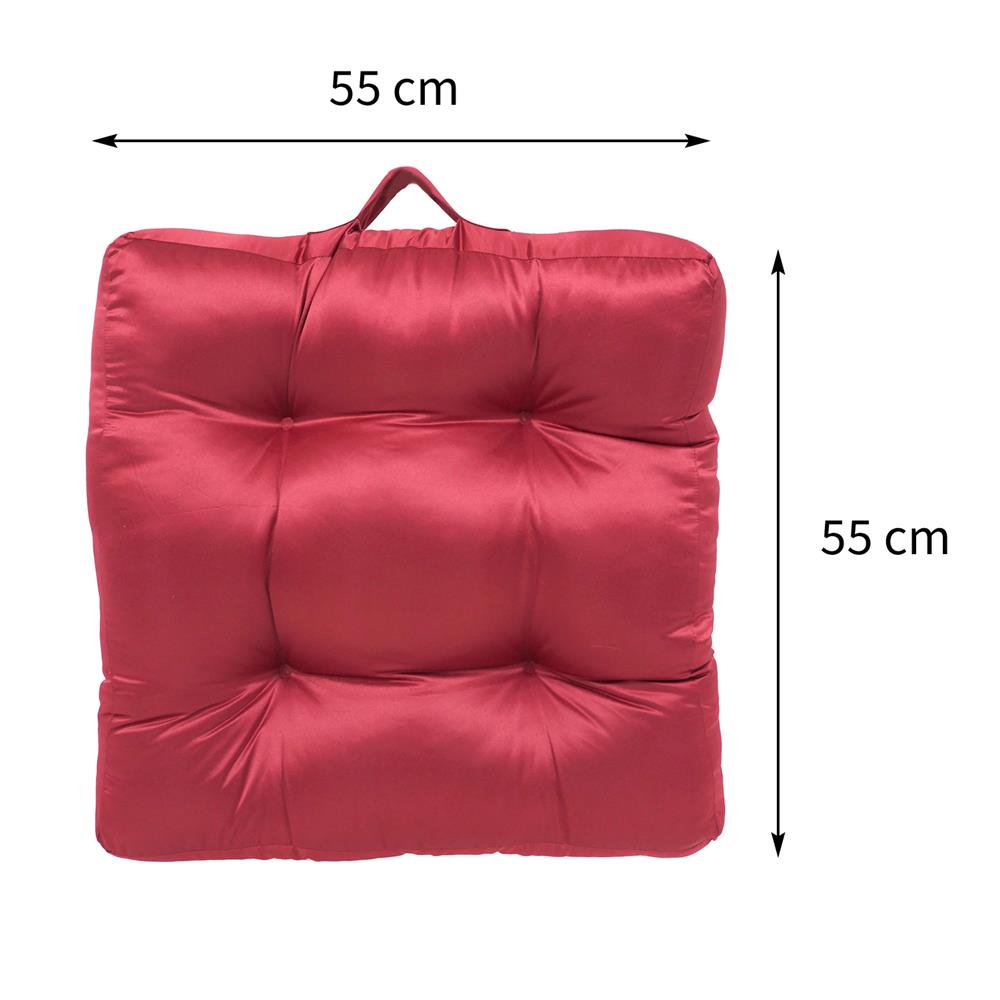 เบาะรองนั่ง HOME LIVING STYLE SATINY 22X22 นิ้ว สีแดง