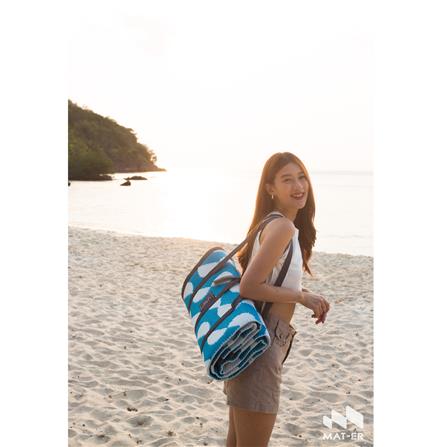 เสื่อพกพา MAT-ER TURQOUISE 150X200 ซม. สีขาว/ฟ้า_3